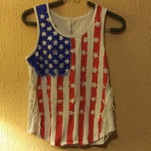 American flag tank top